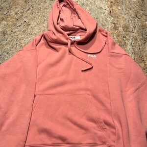 Pink Fila hoodie, size large, super soft